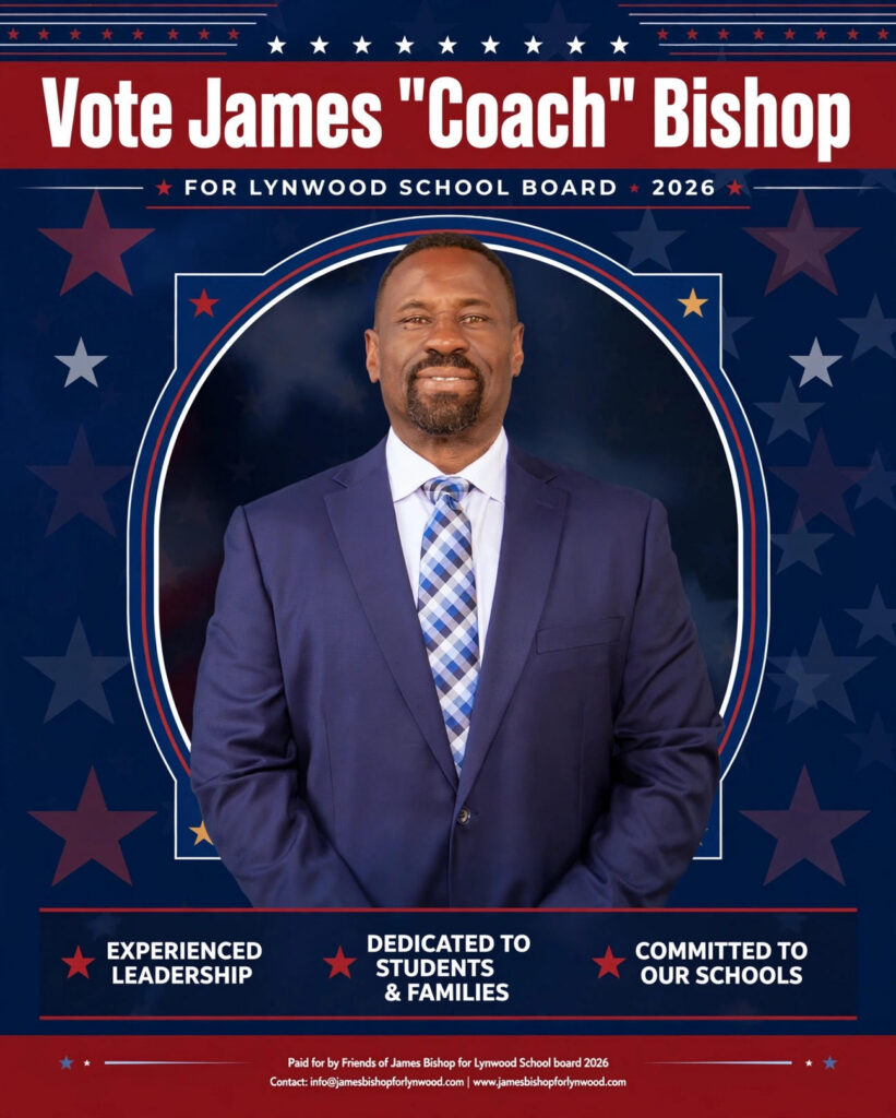 COACH JAMES BISHOP FOR LYNWOOD SCHOOL BOARD